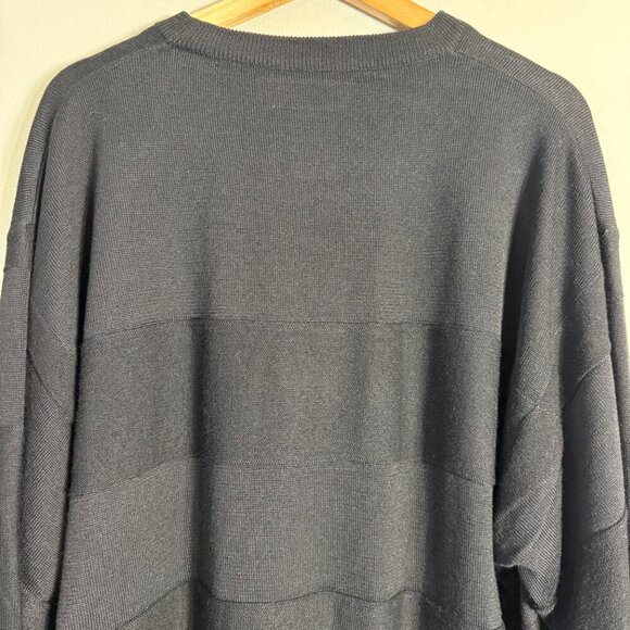 Cutter & Buck Merino Wool Nylon Lined Crewneck Sweater Pullover Mens Large Black - Picture 9 of 12